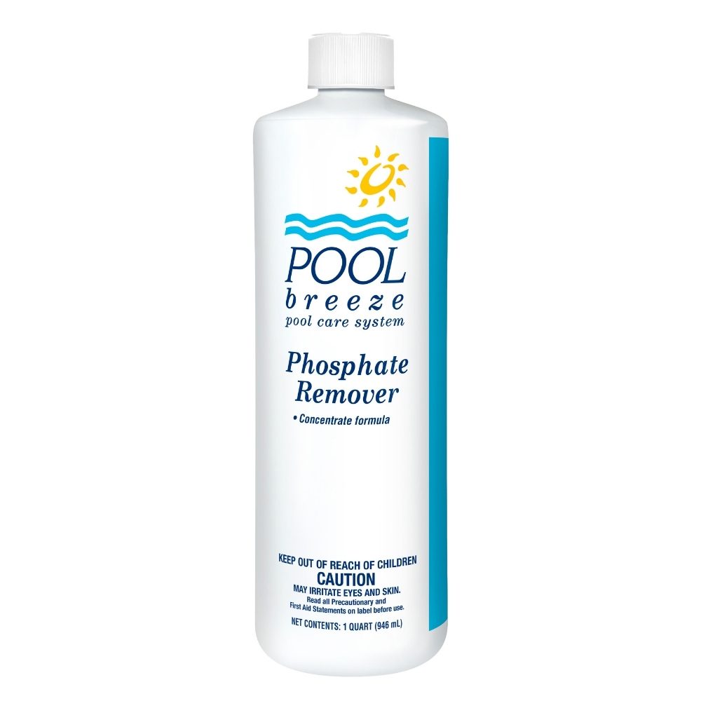 Pool Breeze Phosphate Remover bottle for reducing phosphates in swimming pool water