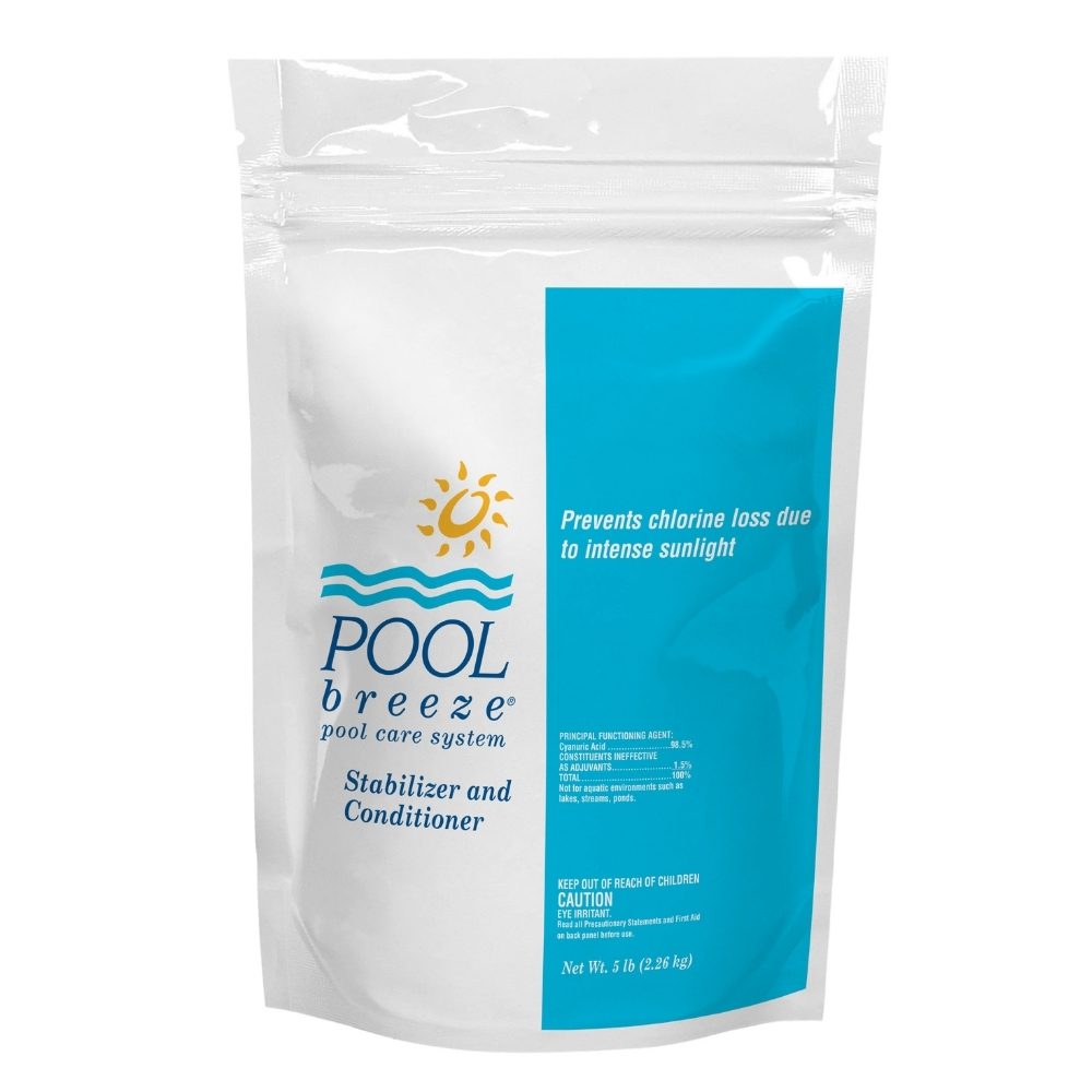 Pool Breeze pH Increaser bag used to raise low pH levels in swimming pool water